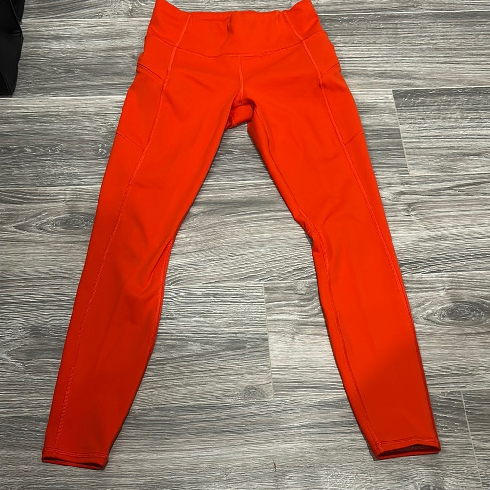 Athleta Vibrant Orange Contender Tights